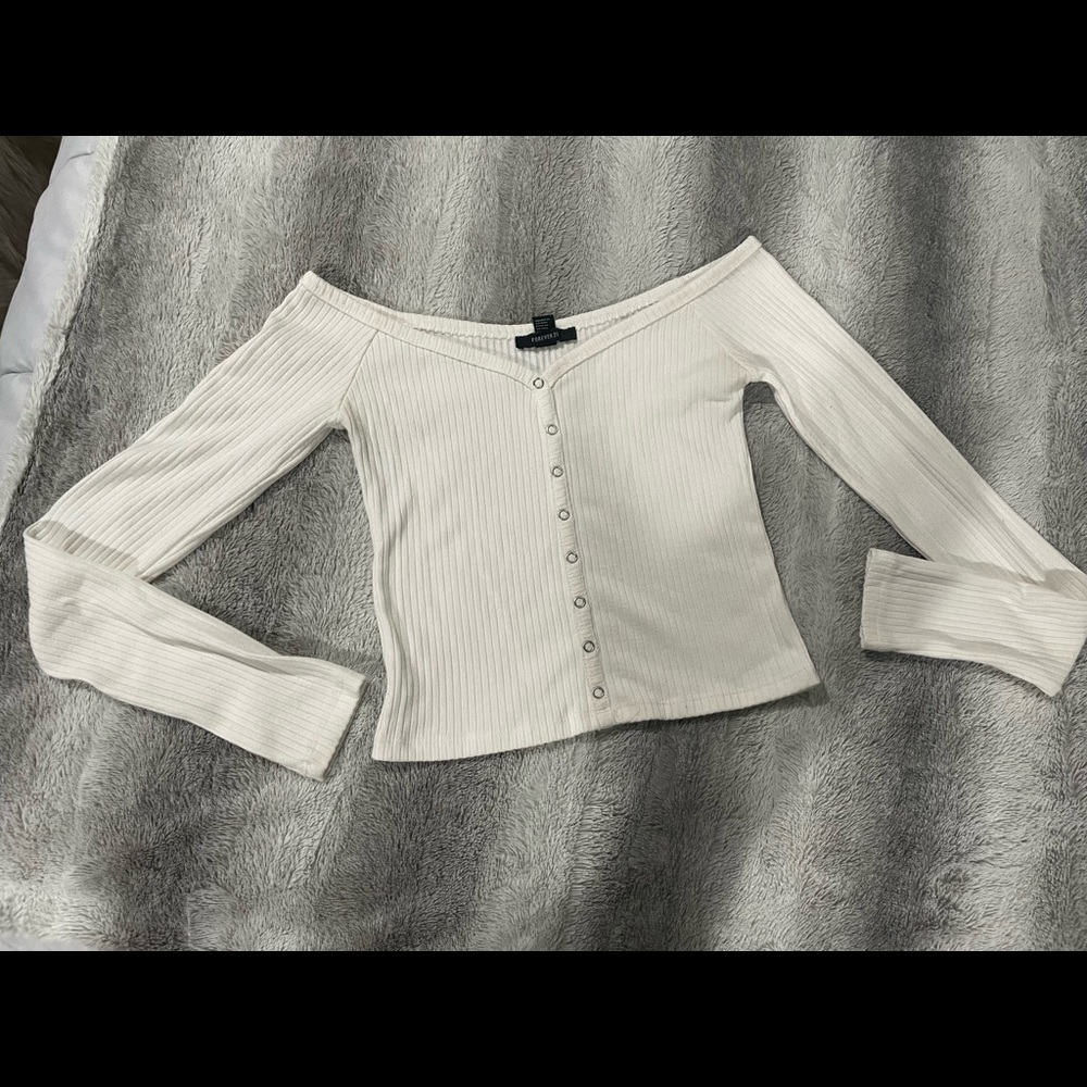 White off the shoulder top